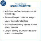 40V Cordless Brushless Lawn Mower with 43cm Cutting Width, 2×4Ah Batteries, Twin Charger, 50L Grass Box