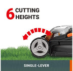 40V Cordless Lawn Mower with 34cm Cutting Width for Gardens up to 230m²