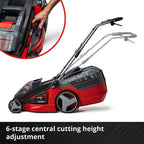 36V Cordless Brushless Lawn Mower, 43cm Cutting Width, 2×4Ah Batteries, 2 Fast Chargers, 63L Grass Bag