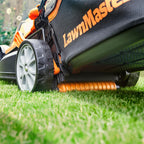 24V Cordless Lawn Mower with Battery, Fast Charger & Rear Roller