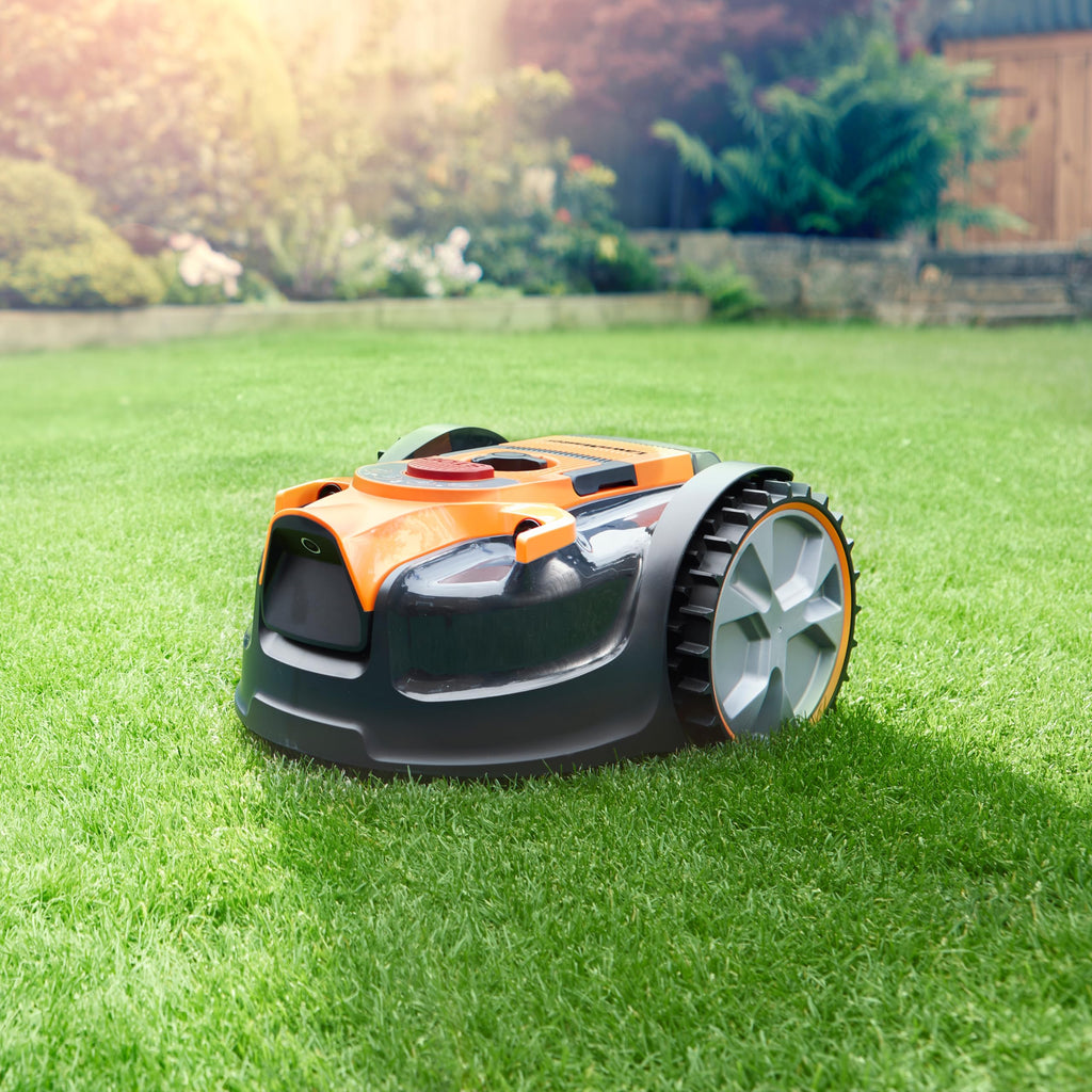 Robot Lawn Mower with Battery & Charger, Wire-Free Operation, Camera & Ultrasonic Sensors