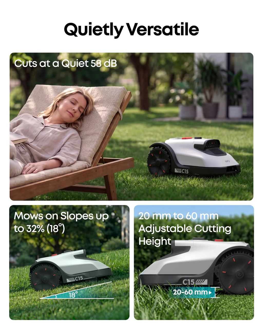 Wire-Free Robotic Lawn Mower for Gardens Up to 500m² with AI Vision Navigation & 3D Obstacle Avoidance