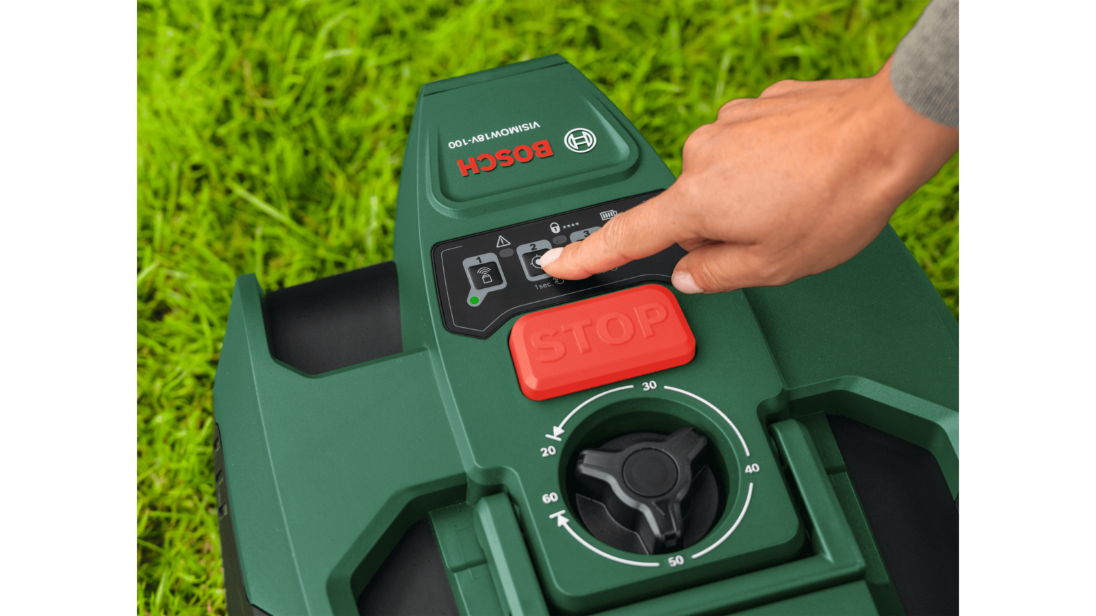 Wire-Free Robotic Lawn Mower for Gardens Up to 100m² with AI Vision Navigation & Portable Battery System