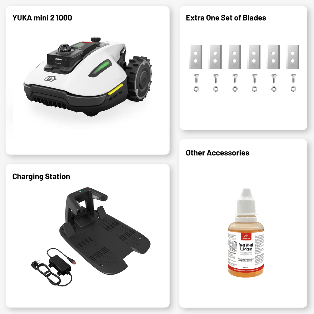 Robotic Lawn Mower for Lawns Up to 1000m², 360° LiDAR Navigation, Dual-Camera AI Vision