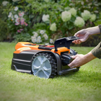 Wire-Free Robotic Lawn Mower for Gardens Up to 800m² with Optical Vision Navigation & Auto-Charging Dock