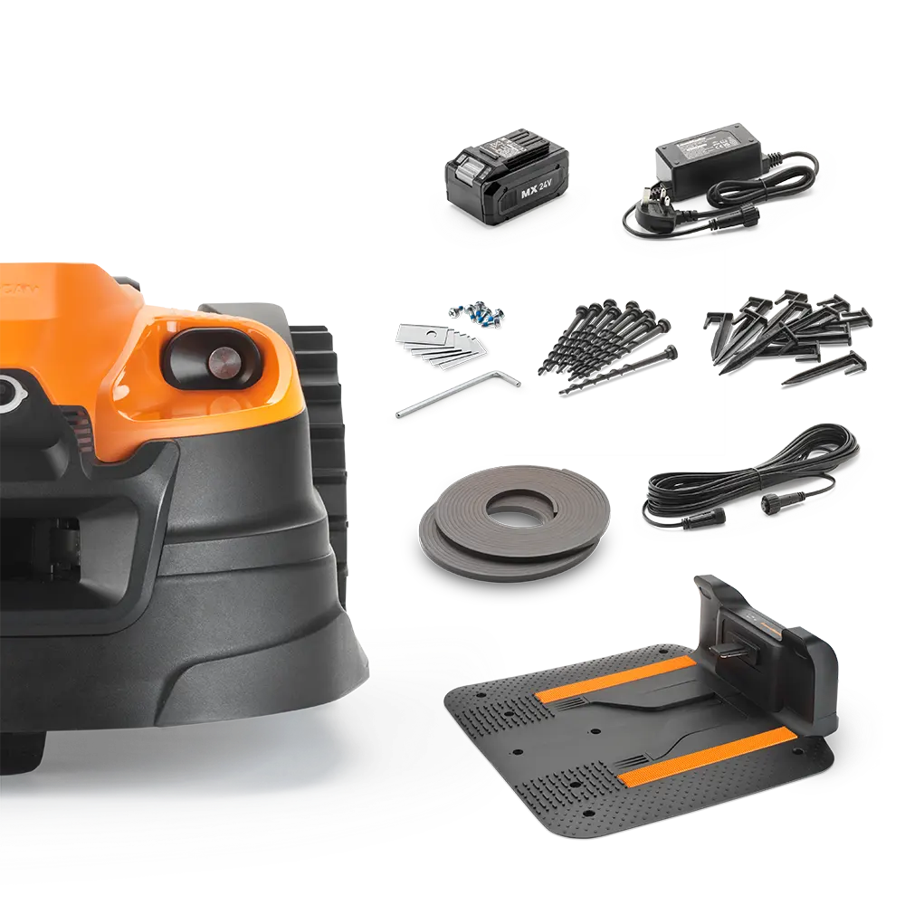 Wire-Free Robotic Lawn Mower for Gardens Up to 800m² with Optical Vision Navigation & Auto-Charging Dock