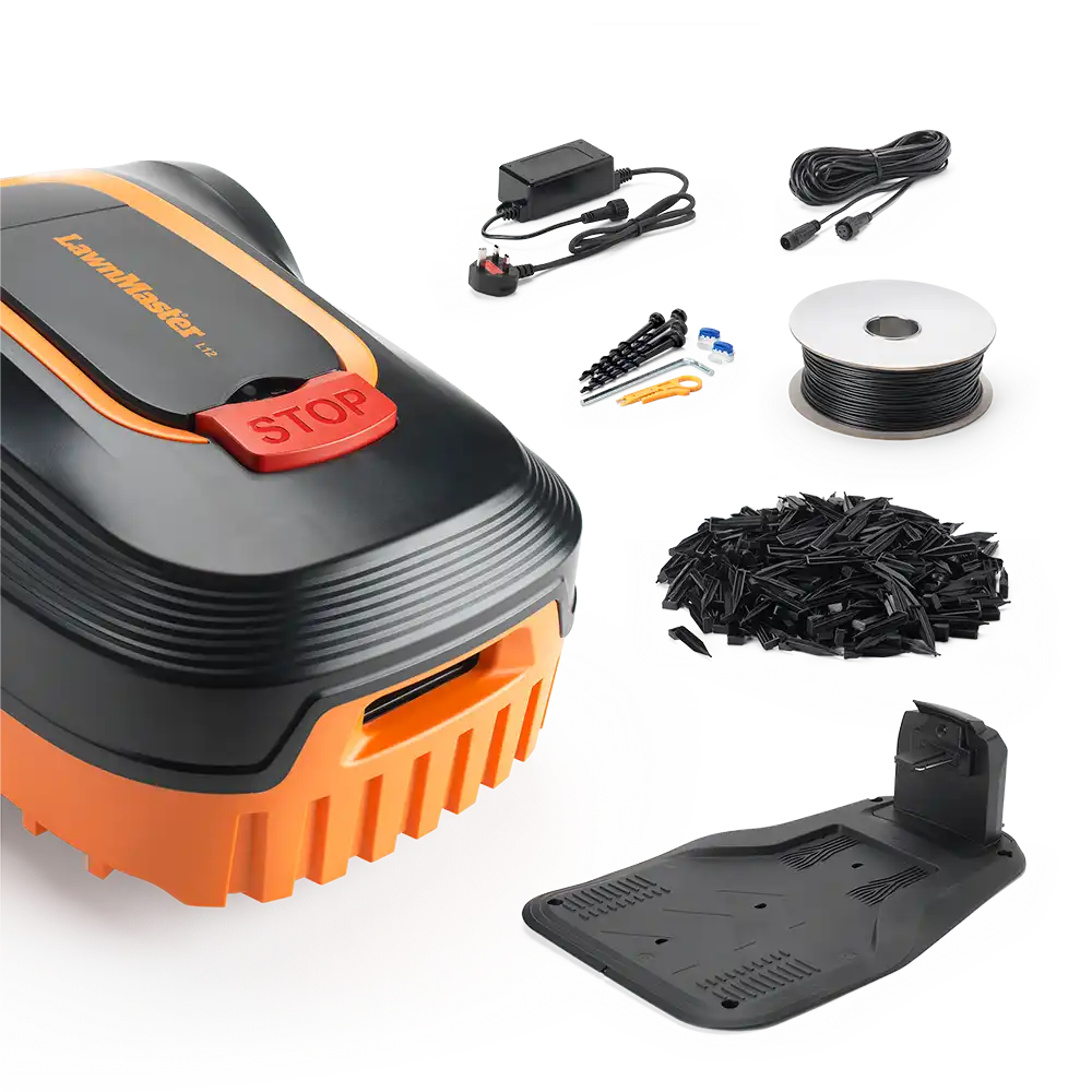 Robotic Lawn Mower for Gardens Up to 800m² with Auto-Charging Station, Boundary Wire & Rain Sensor