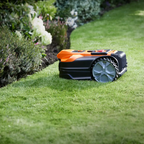 Wire-Free Robotic Lawn Mower for Gardens Up to 800m² with Optical Vision Navigation & Auto-Charging Dock