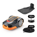 Robotic Lawn Mower for Gardens Up to 800m² with Auto-Charging Station, Boundary Wire & Rain Sensor
