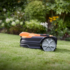 Wire-Free Robotic Lawn Mower for Gardens Up to 800m² with Optical Vision Navigation & Auto-Charging Dock