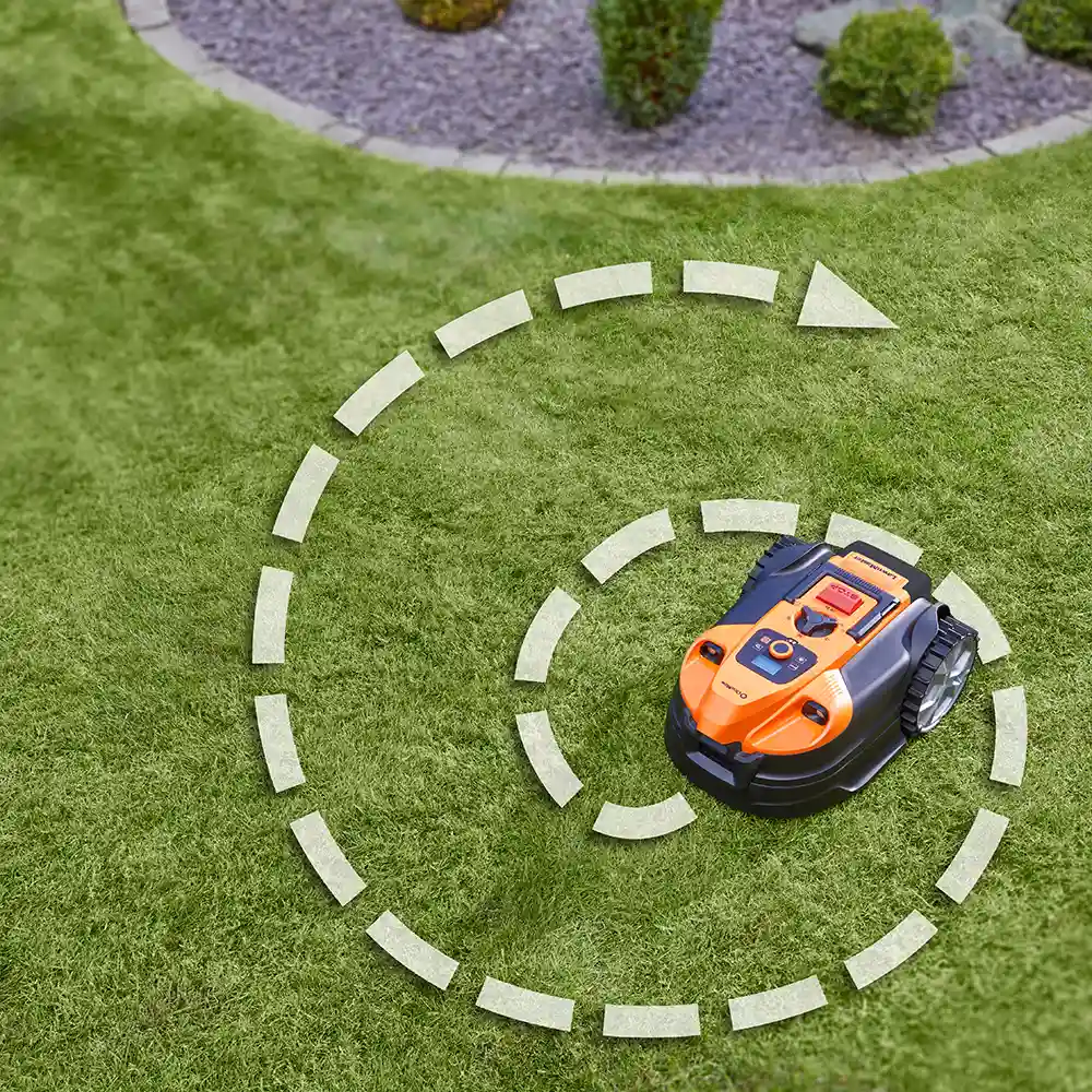 Wire-Free Robotic Lawn Mower for Gardens Up to 800m² with Optical Vision Navigation & Auto-Charging Dock