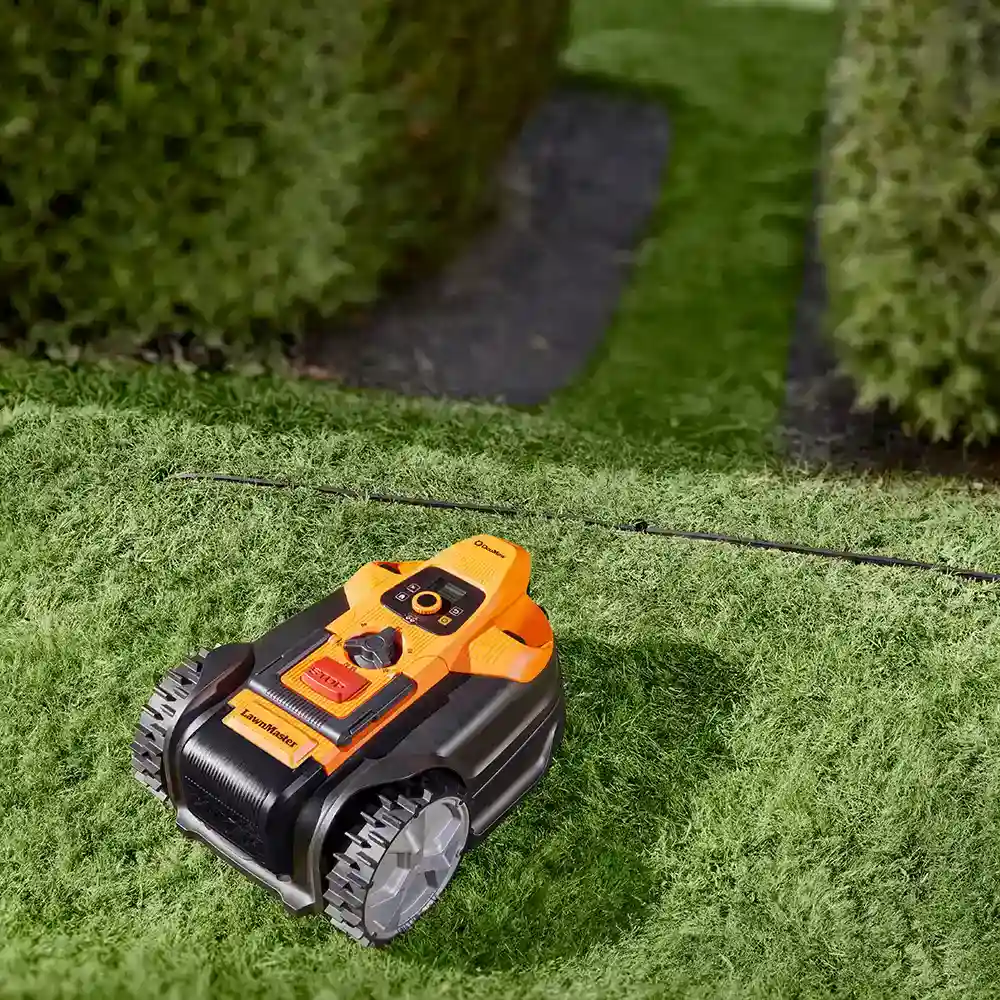Wire-Free Robotic Lawn Mower for Gardens Up to 800m² with Optical Vision Navigation & Auto-Charging Dock
